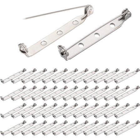 Broschstift bak 60 st Bar stift bak 1,5 tum spänne stift bak brosch stift bak för hantverk märke namnskylt DIY