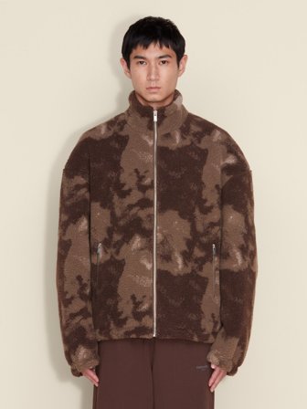 Holzweiler - Arcadia Camo Fleece Jacket - Brown Mix - Mens - Small