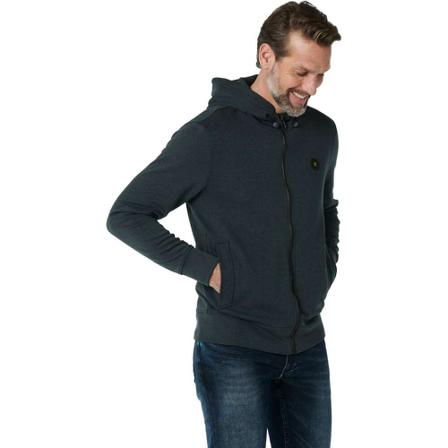 No Excess, Sweater full zipper hooded dark steel Grijs, Heren, Maat:S