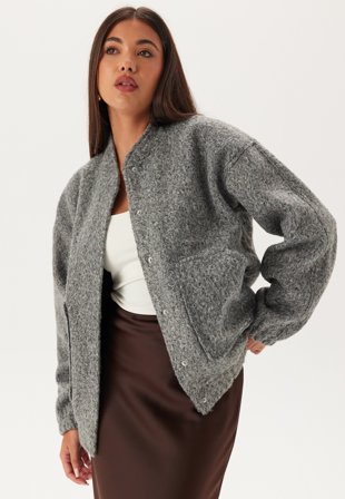 VERO MODA Vmamber Elite Bomber Jacket No Medium Grey Melange Klær