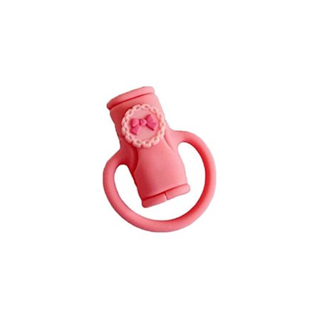 Data Cable Protector Silikon Data Cable Winder PINK