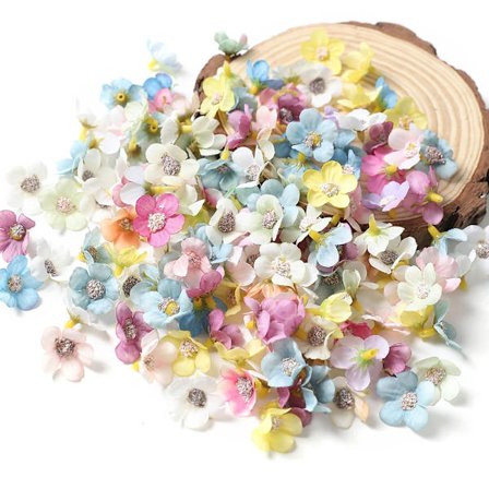 50Pcs Mini Silk Artificial Flowers Wholesale Tiny Blossoms Daisy Flowers Head For Home Decor Wedding Decoration DIY Garland Gift