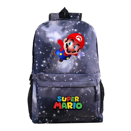 Super Mario Ryggsekk for Barn Lett Laptop Skoleveske Reise Casual[JUN]