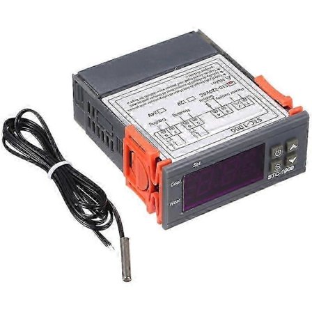 STC-1000 Digital Temperaturregulator, Värme Kylning Termostat Centigrad, Med Sensor, 110-220Vac -Sy