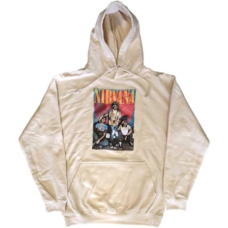 Nirvana Unisex Vuxen Trapper Hat Logo Hoodie L Sand