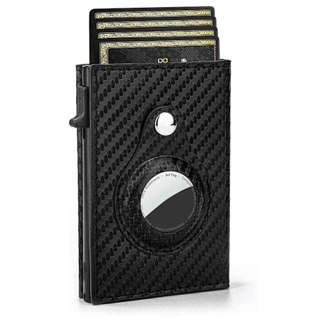Slank AirTag-lommebok for menn med pengesklips, smart AirTag-lommebok for