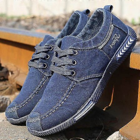 Herr Sneakers Platt Herr Canvas Skor Denim Sommarskor Andningsbara Casual Skor Loafers Chaussure Homme Storlek 38 - 45