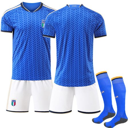 2026 VM Italia Hjemme Barn Voksen Fotballskjorte Sett