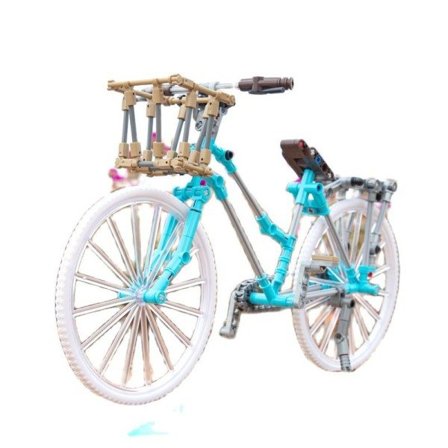 Mountain Cykel Retro Cykel Fullfällbar Väg Bike Supercar Race Bil Sport Bygga Klossar