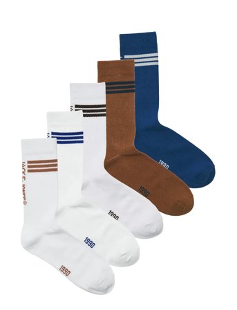 Jacjace Tennis Socks 5 Pack Jnr Patterned Jack & J S