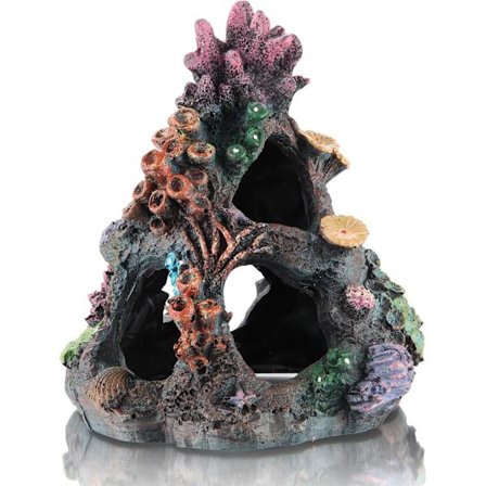 Korallrev med flere grotter, grotte akvarium dekorasjon