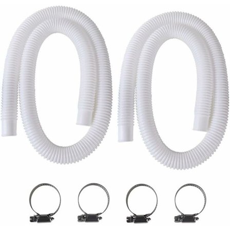 Simbasslang för Pool, 2 st 32mm Övermarksbassängslang, 150cm/59in Poolpumpsslang för Intex 330 GPH, 530 GPH och 1000 GPH