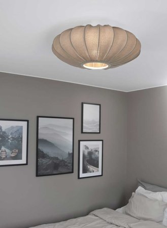 Mamsell takplafond Ø55 - varmgrå tekstil