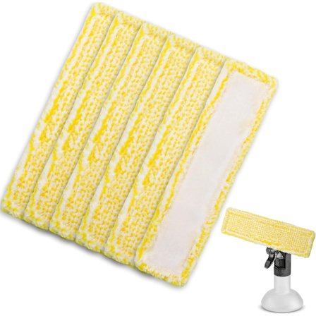 6 kpl mikrokuituliinoja Karcher WV2 WV5 -mikrokuitupyyhkimen suojukseen, mikrokuitutyynyt ikkunanpesurin lisävarusteet, liinat pyyhkijänsulkimiin, 