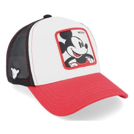 Capslab - Vit trucker Keps - Disney Mickey White/Red/Black Trucker @ Hatstore