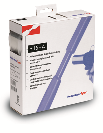 Hellermann Tyton HIS-A Krympeslange 3:1, transparent 3/1 mm, 10 m, Installasjonsmaterial