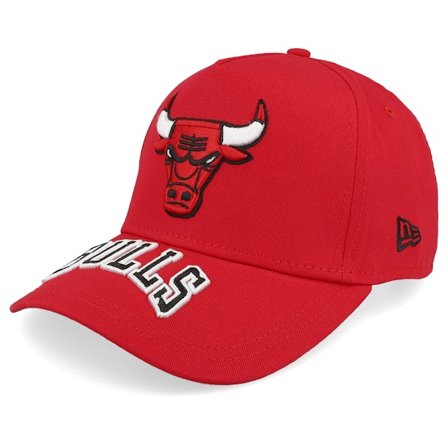 New Era - NBA Rood adjustable Cap - Chicago Bulls Visor Hit Red A-Frame Adjustable @ Hatstore