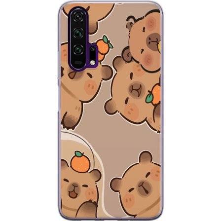 Kompatibelt Mobildeksel til Honor Honor 20 Pro Capybara Orange Mood Søte kapybarer i varme toner med appelsiner og glade uttrykk
