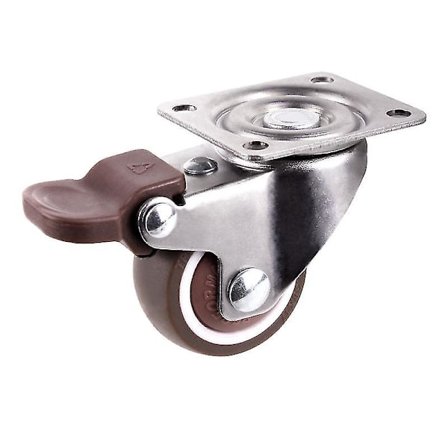 Heavy Duty Castor 2 tommer hjul Pakke med 2 Silent Caster til møbler Gummieret vognhjul Sort