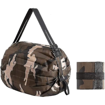 Foldbare Indkøbsposer, Genanvendelige Indkøbsposer, Praktiske Indkøbsposer, Polyester, Holdbar 1stk camouflage