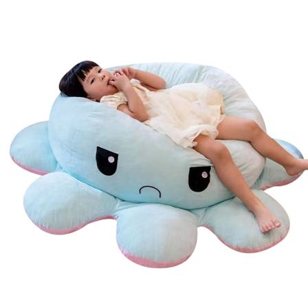 130cm Stor Turn Over Octopus Plyschleksakssoffa Kudde Pink to light blue