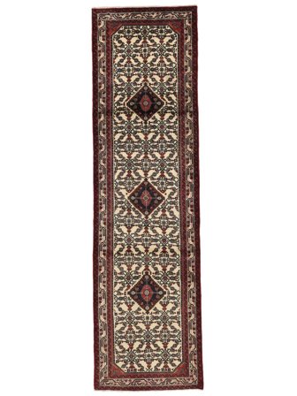 Mehraban Matta 81X287 Hallmatta Svart/Mörkröd Ull, Persien