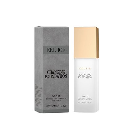 Farveskiftende foundation, naturlig farveskiftende foundation, fugtgivende mirakel farveskiftende foundation
