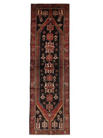 Orientalischer Hamadan Teppich 90X301 Läufer Wolle