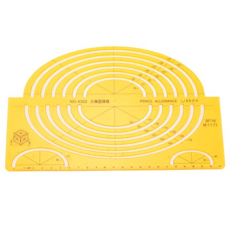 Monikäyttöinen kestävä arkkitehtoninen suunnittelun piirustusmalli ontto geometrinen viivain (4352)