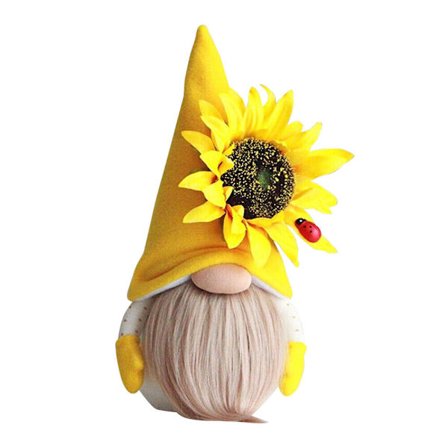 World Bee Day Gnome Nordic Gonk Tomte Sunflower Swedish Plyschdocka Ornament