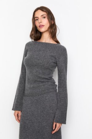 CAMILLA PIHL - Joyce Knit - Dark Grey Melange SizeS