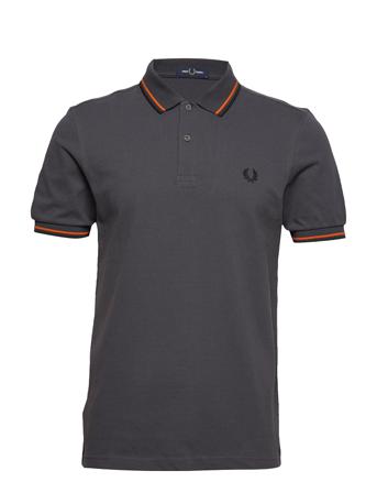 Twin Tipped Fp Shirt Polos Short-sleeved Svart Fred Perry