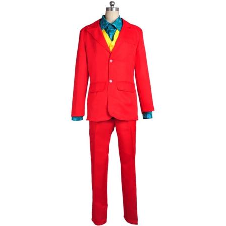 Movie Joker Cosplay Kostym Full Set Outfits Herr Halloween Kostymer The Joker Uniform Röd Kostym Halloween Herr Kvinnor Outfit+Mask only costume Men-