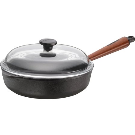 Skeppshult Traktörpanna 25 cm Trähandtag ochGlaslock | Matlagning > Kokkärl & Stekpannor > Stekpannor > Traktörpanna | Bagaren och Kocken