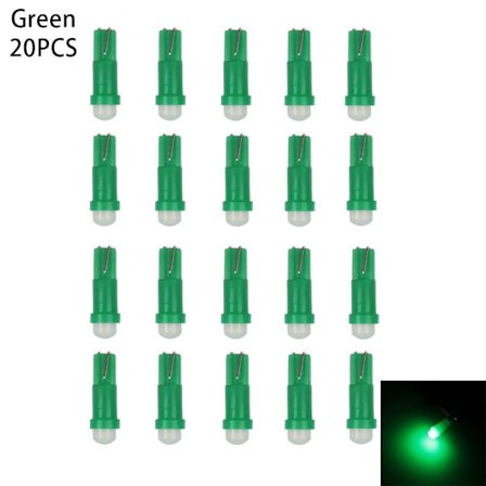 T5 LED-lamput kojelaudan valo VIHREÄ 20KPL 20KPL Vihreä