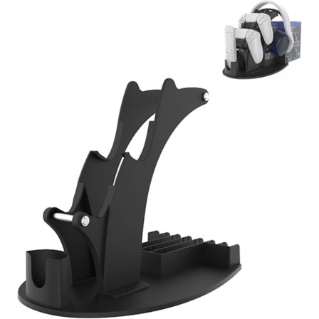 Svart håndkontrollholder for Xbox Series, spillheadset og fjernkontroll, universell holder for Xbox, PS5, PS4, PS3, Switchblack Multifunksjon