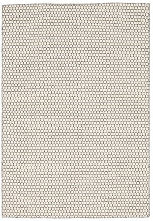 Kelim Honey Comb 160X230 Bianco Crema/Nero Geometrico Tappeto Di Lana
