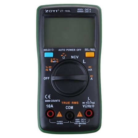 Pålitelig induktansmåler automatisk 60H måling anti-buring multimeter ABS