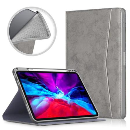 Ipad Air 2020/2022 Fodral Med Frontficka Och Pennhållare Grå Grey Grå