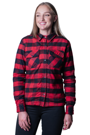 Motorradhemd Course Thunder Damen Schwarz/Rot XL