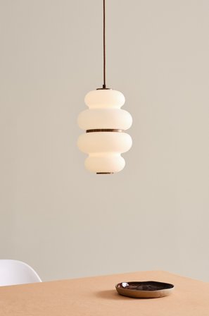 Jotex - NAJAC taklampe LED Opal Glass With Waterprinted Iron Derail - Kjøp Taklamper hos Jotex