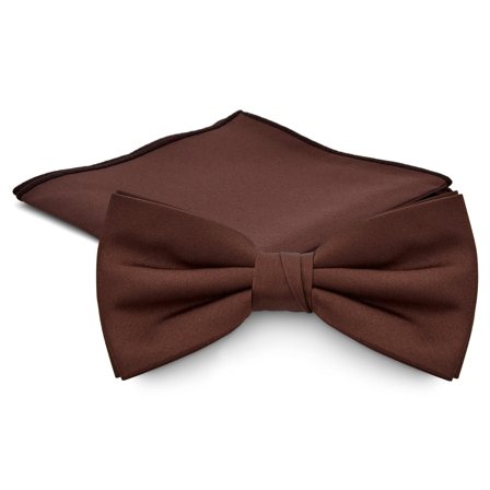 Ensemble de nœud papillon pré-noué et pochette de costume brun foncé pour hommes - Sets de nœuds papillon - pour Hommes - Trendhim