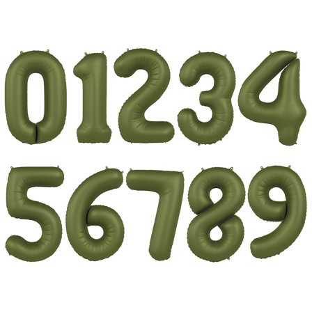 Numeroilmapallo Oliivinvihreä Matta