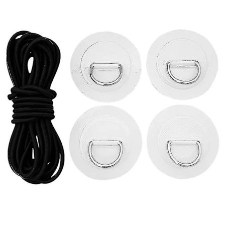 ny stil 4pcs Surfboard Dinghy Boat Pvc Patch With D Ring Rigging Kit