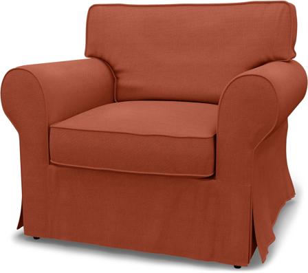 IKEA - Överdrag till Ektorp fåtölj, Burnt Orange, Linne - Bemz