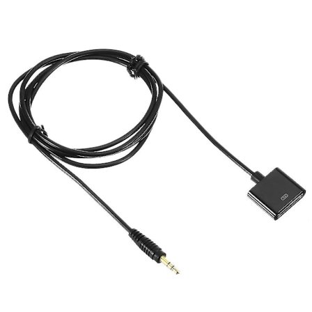 Aux 3,5 mm hann til 30-pin hunn musikk kabelledning for iPod for iPhone Dock Adapterkabel