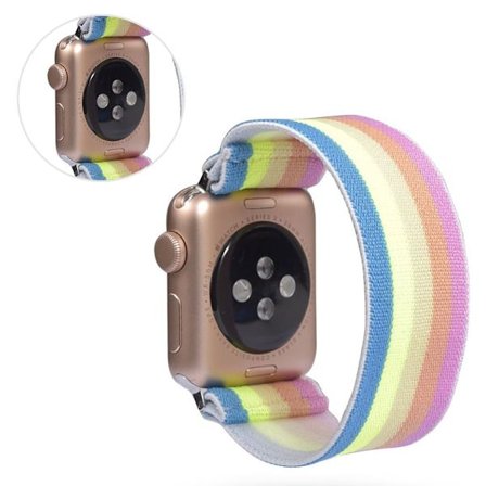 Apple Watch Series 5 / 4 44mm nylon watch band - Rainbow