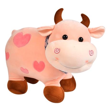 Plysj melkeku Kalv Fluffy maskot kosedyr til dukke Sofa Putepute Myk soveleke Barneromspynt 28
