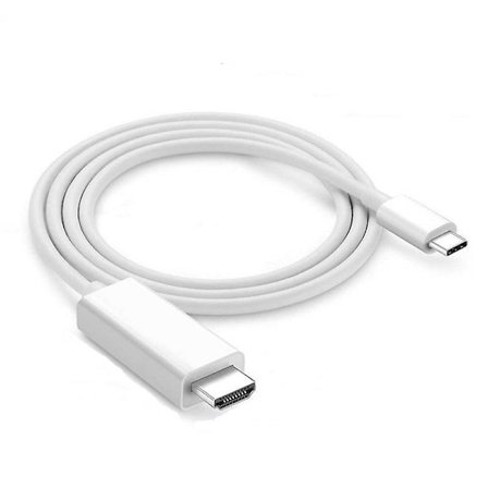 USB-C (3.1) - HDMI (2.0) -sovitin 1,8 m - Valkoinen