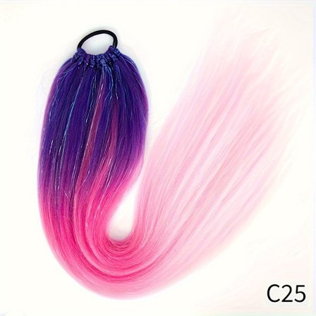 H&STAR 24 tuuman synteettiset hiukset poninhäntä hiustenpidennykset Hiukset kiiltävät hiukset poninhäntä pidennys hiusten punomiseen hiussolmioon löys